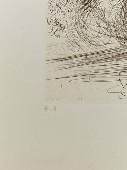 Salvador DALI : Golden gate bridge - Gravure originale signée