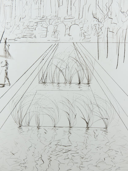 Salvador DALI : City Hall - Gravure originale signée