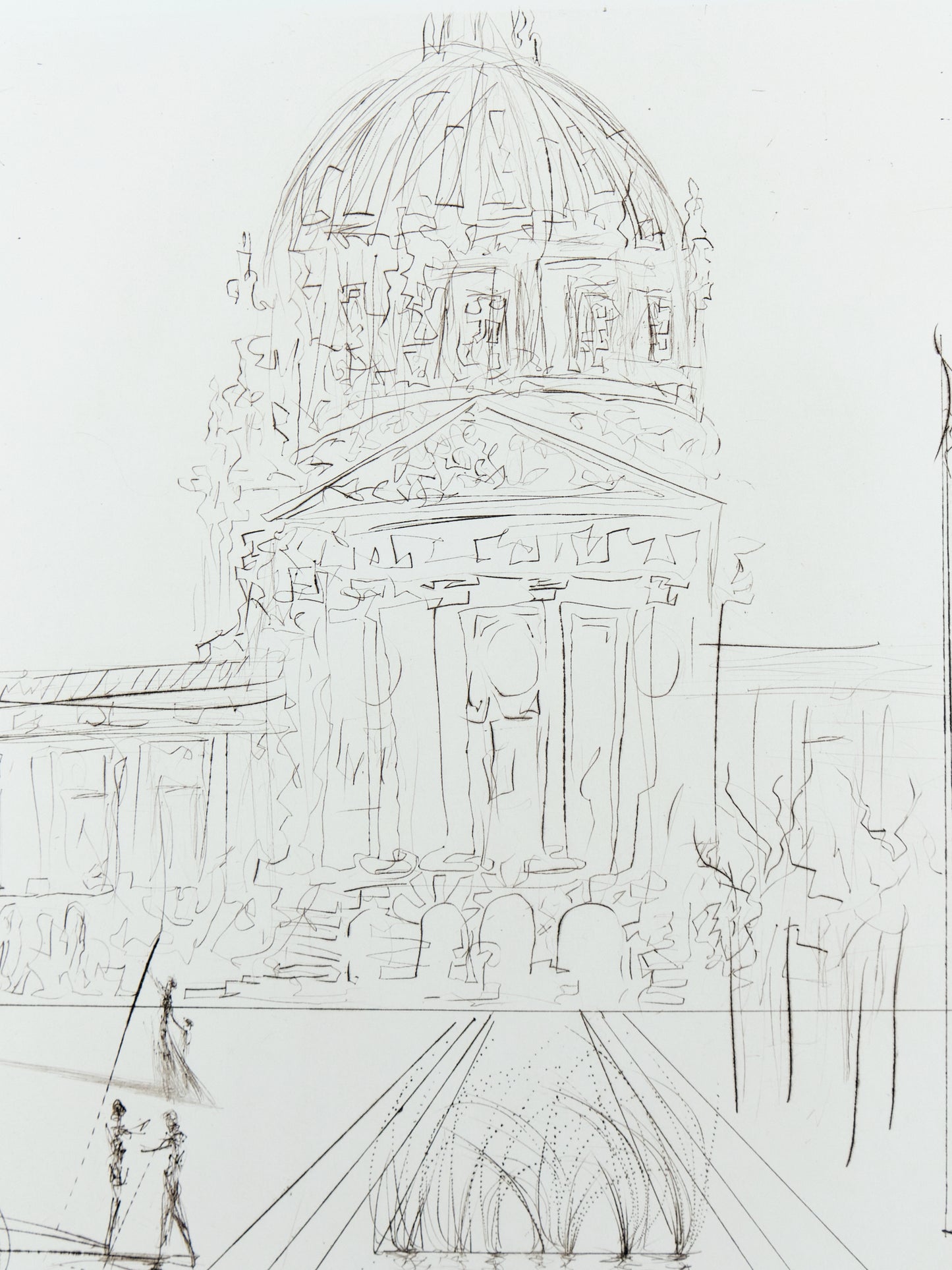 Salvador DALI : City Hall - Gravure originale signée