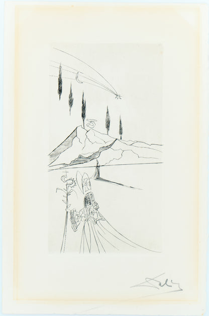 Salvador DALI : L'Evêque - Gravure originale signée