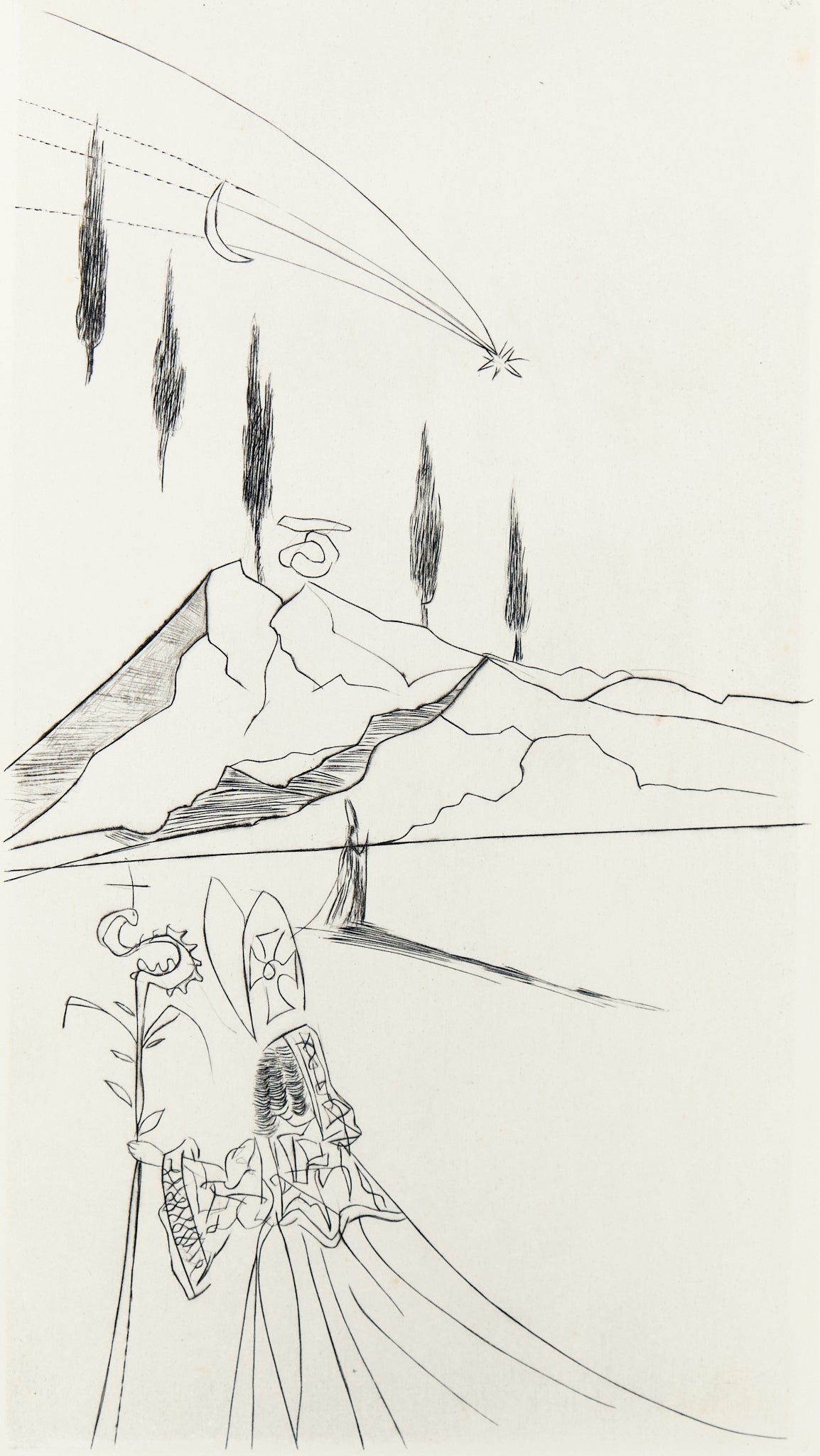 Salvador DALI : L'Evêque - Gravure originale signée