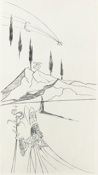 Salvador DALI : L'Evêque - Gravure originale signée