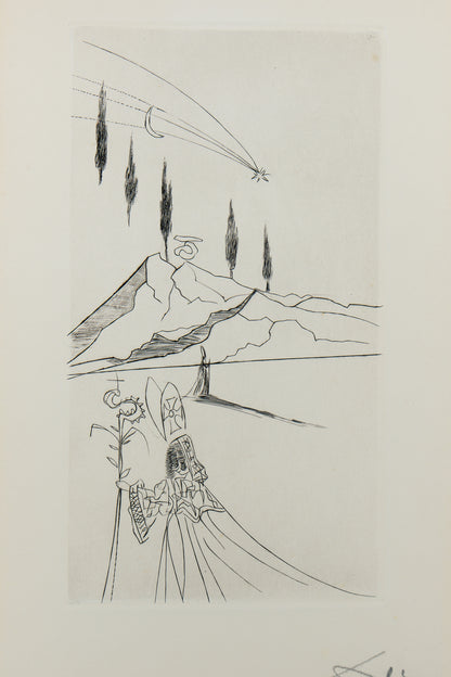 Salvador DALI : L'Evêque - Gravure originale signée