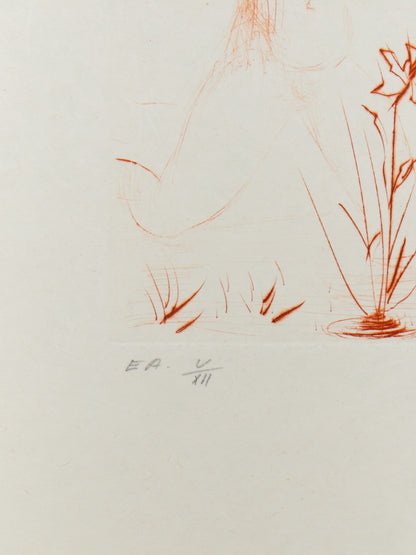 Salvador DALI : Narcisse - Gravure originale signée