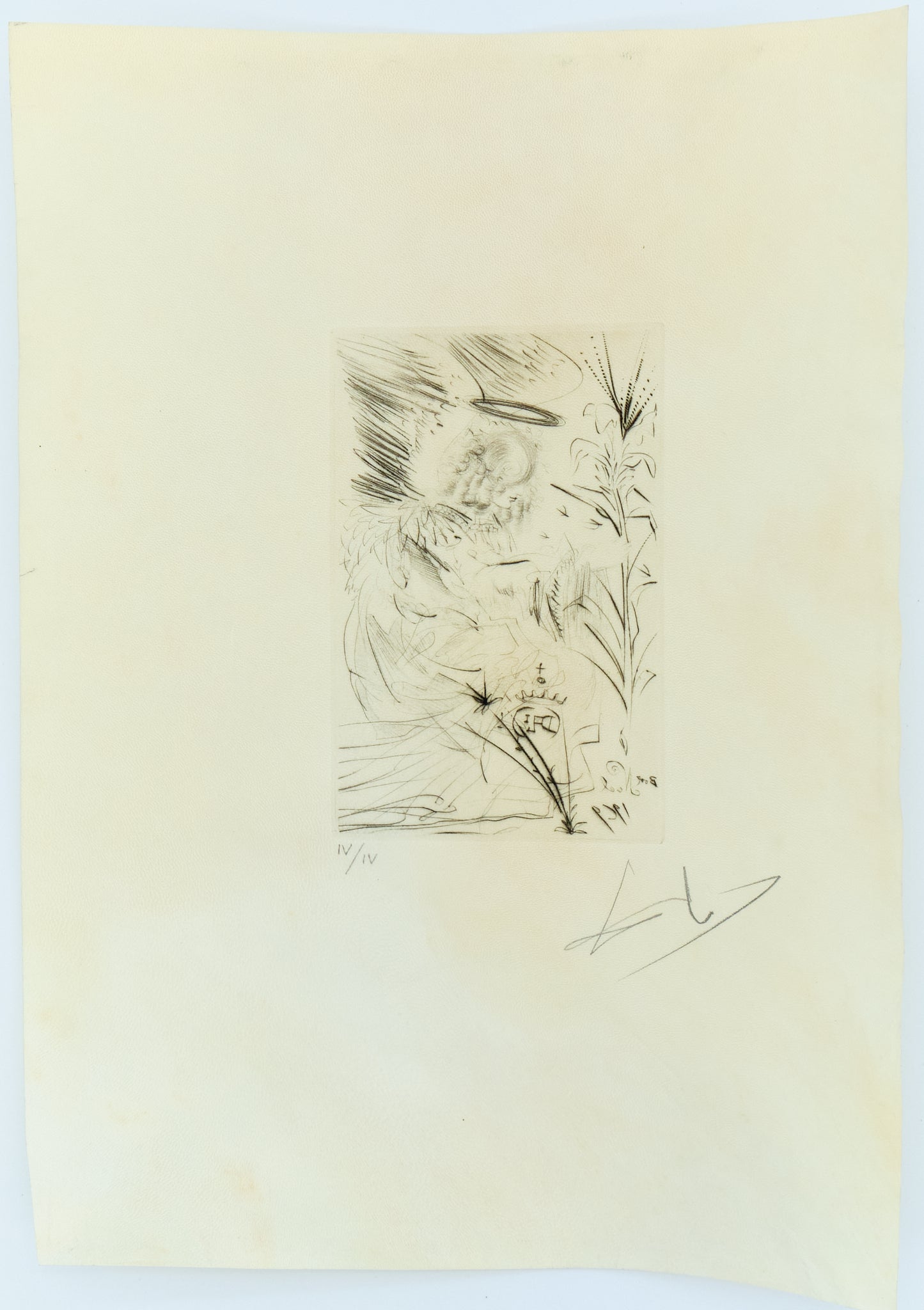 Salvador DALI : L'Ange - Gravure originale signée