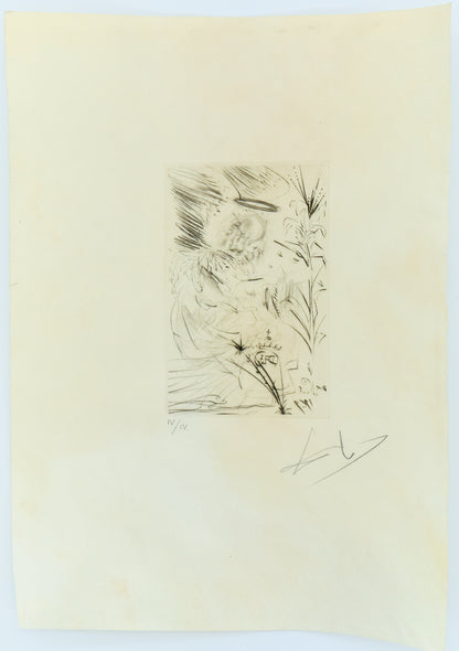 Salvador DALI : L'Ange - Gravure originale signée