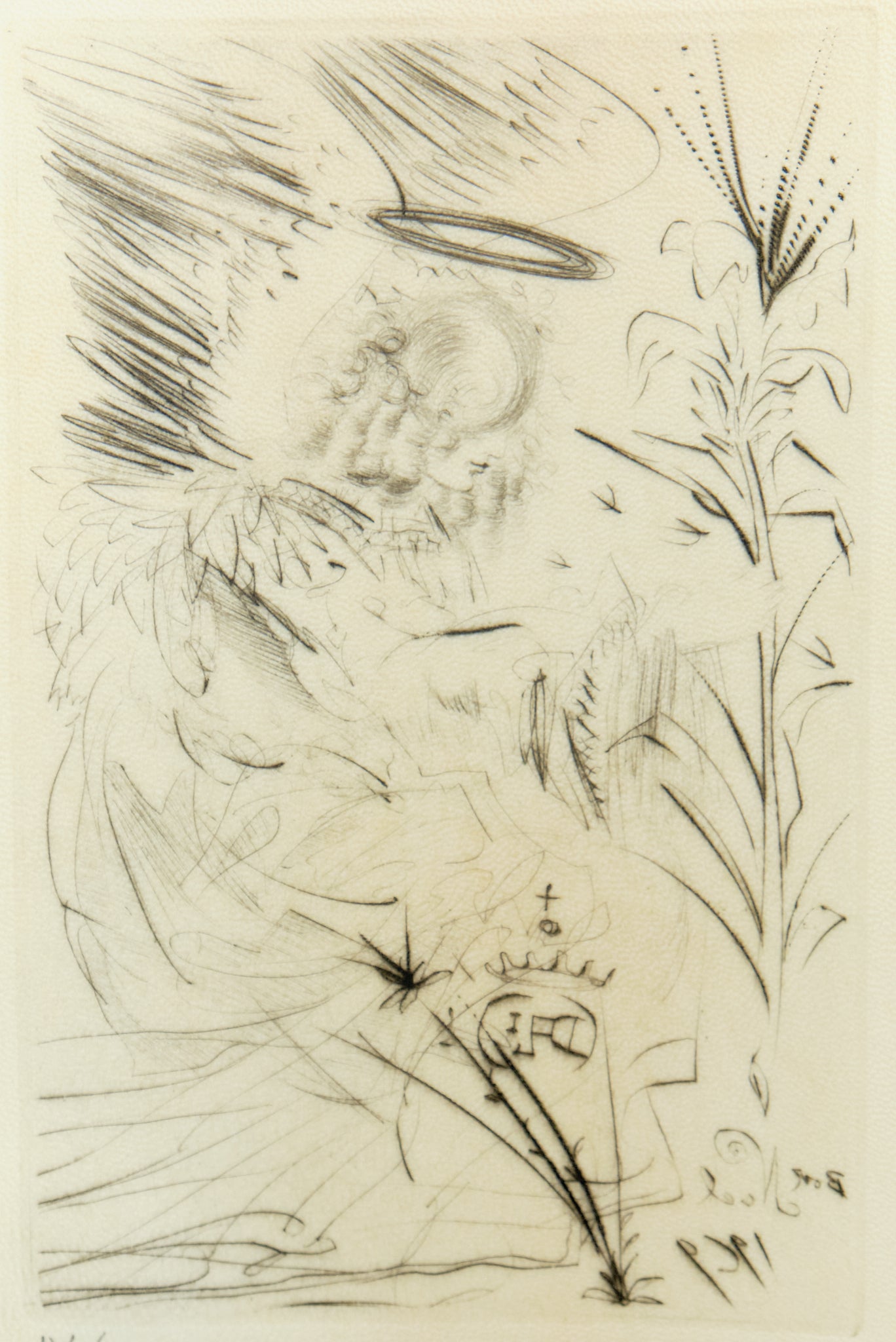 Salvador DALI : L'Ange - Gravure originale signée