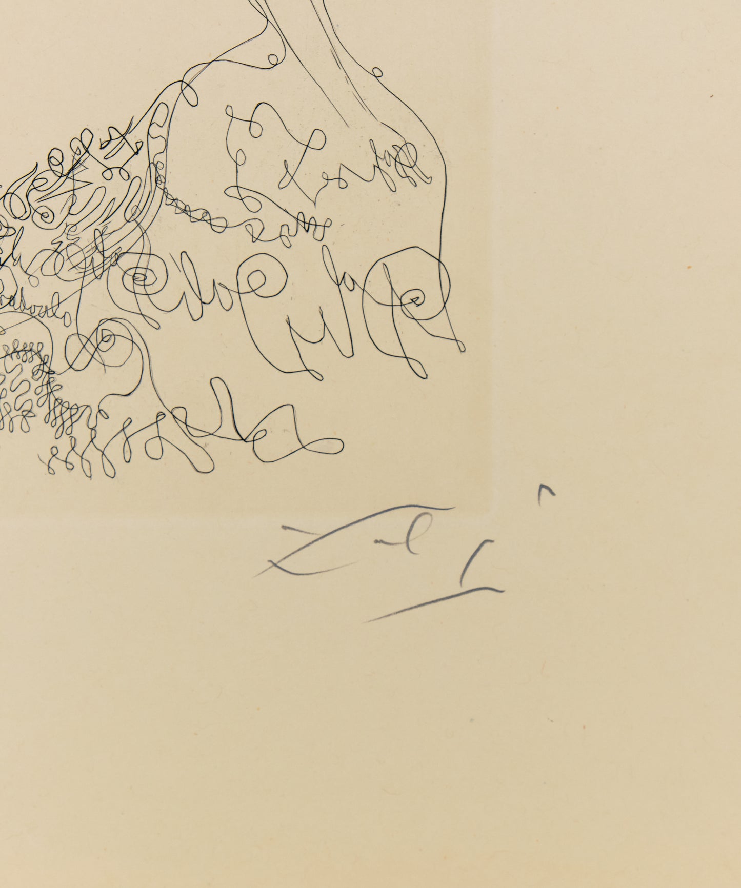 Salvador DALI : La Dame de l'Orangerie - Gravure originale signée