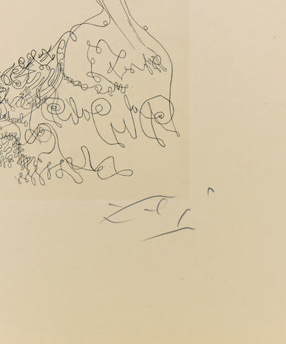 Salvador DALI : La Dame de l'Orangerie - Gravure originale signée
