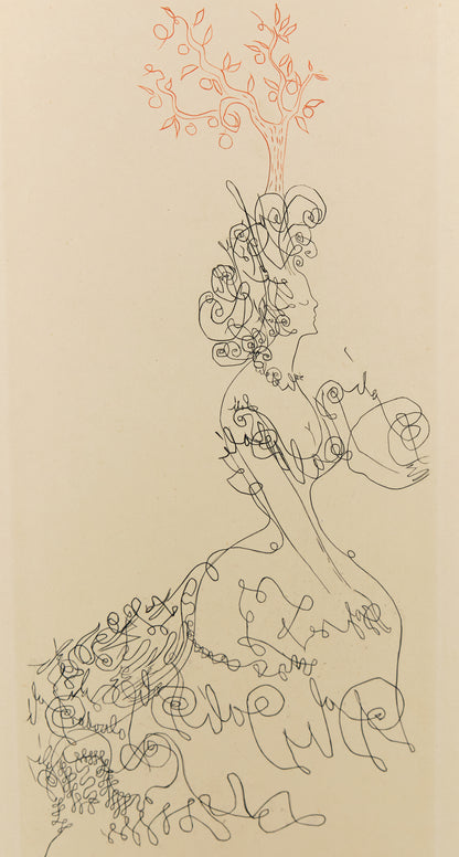 Salvador DALI : La Dame de l'Orangerie - Gravure originale signée