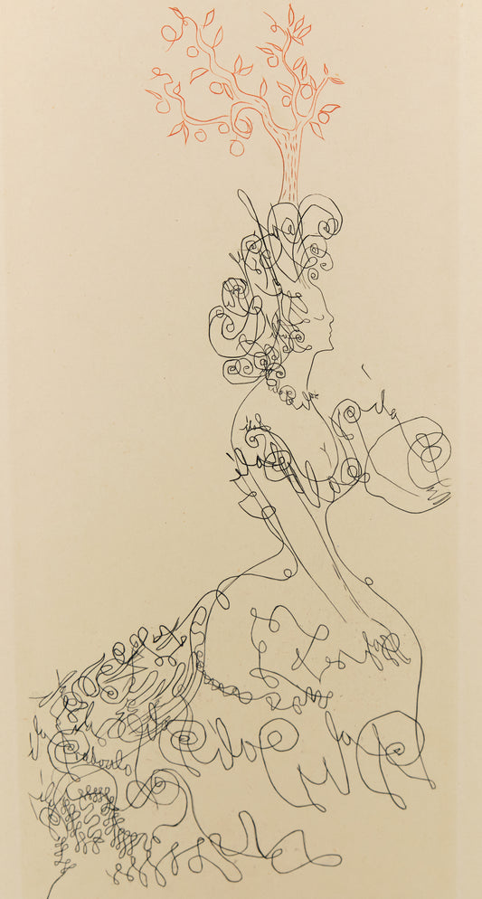 Salvador DALI : La Dame de l'Orangerie - Gravure originale signée