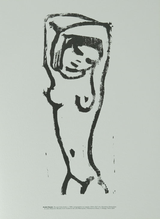 André DERAIN : Nu aux bras levés - Xylographie