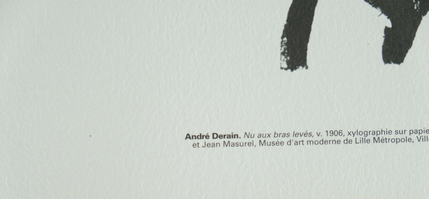 André DERAIN : Nu aux bras levés - Xylographie