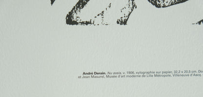 André DERAIN : Nu assis - Xylographie