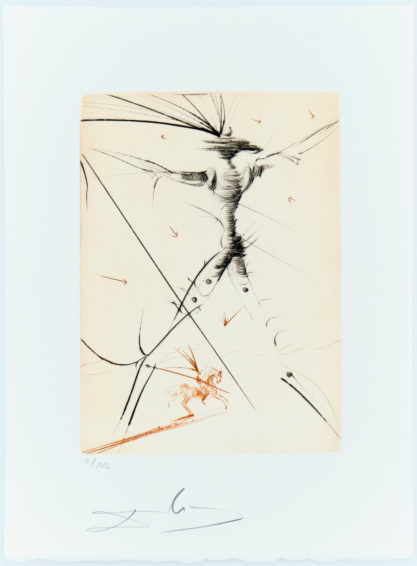 Salvador DALI : Le petit chevalier - Gravure originale signée