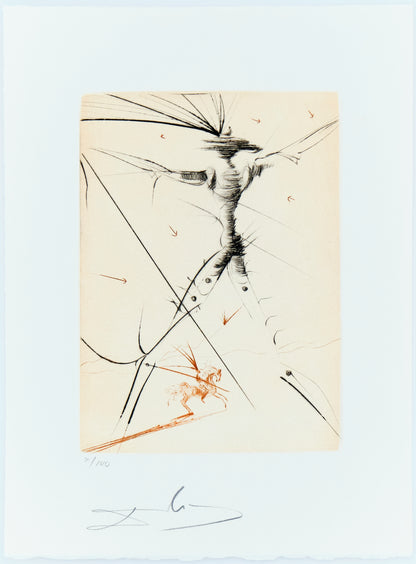 Salvador DALI : Le petit chevalier - Gravure originale signée