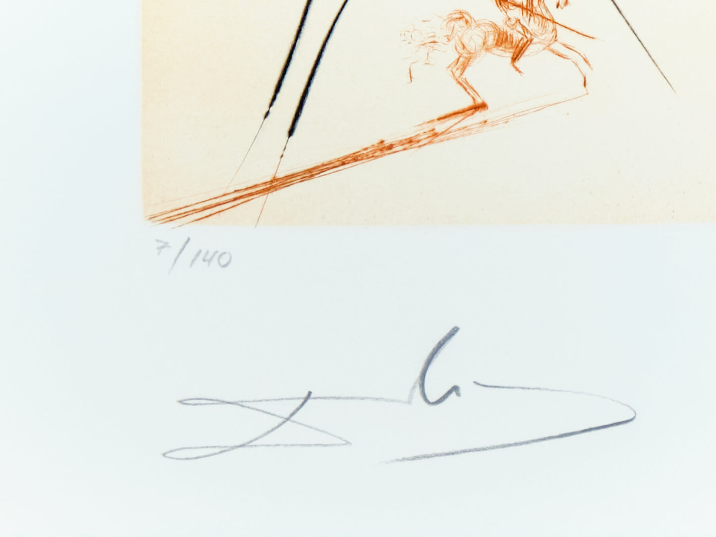 Salvador DALI : Le petit chevalier - Gravure originale signée