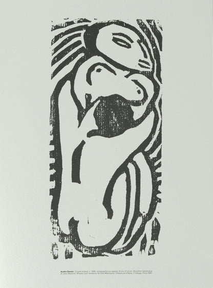 André DERAIN : Couple enlacé - Xylographie
