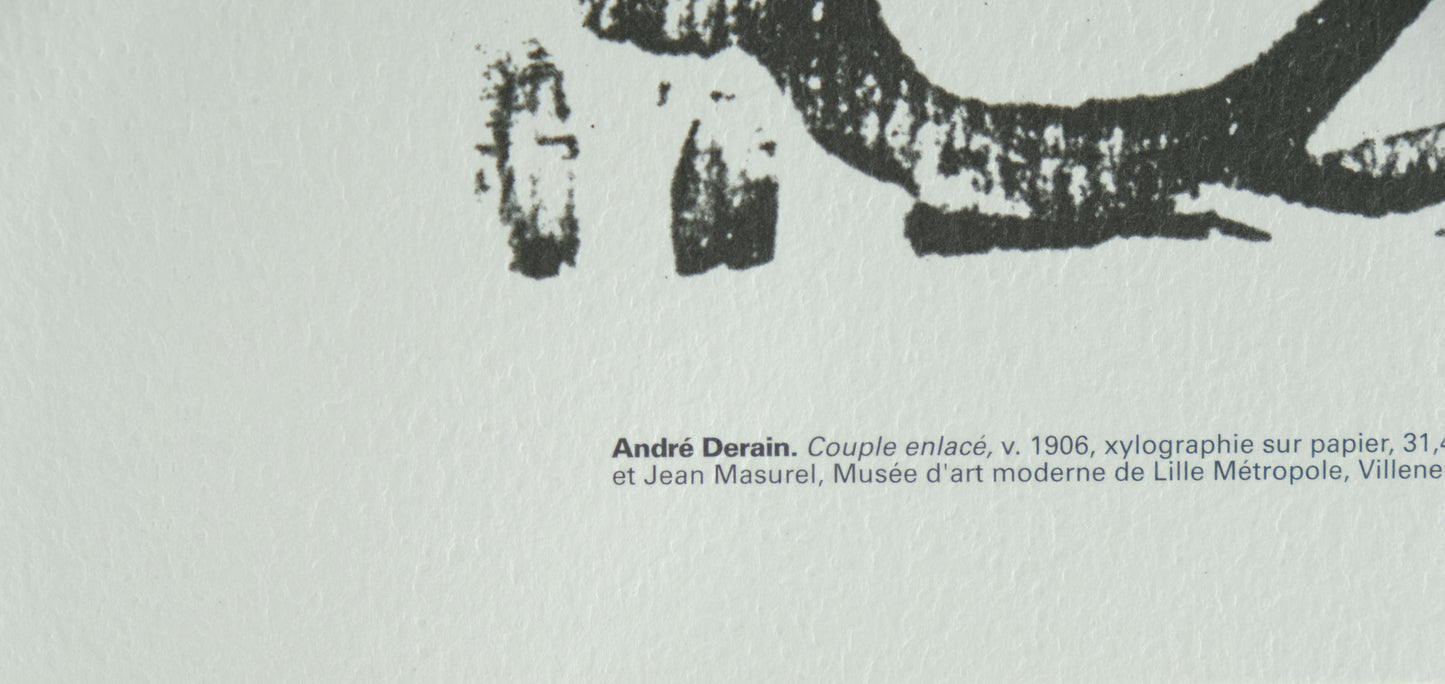 André DERAIN : Couple enlacé - Xylographie