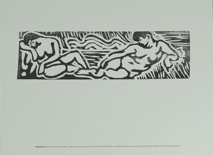 André DERAIN : Nus couchés au bord de l'eau - Xylographie