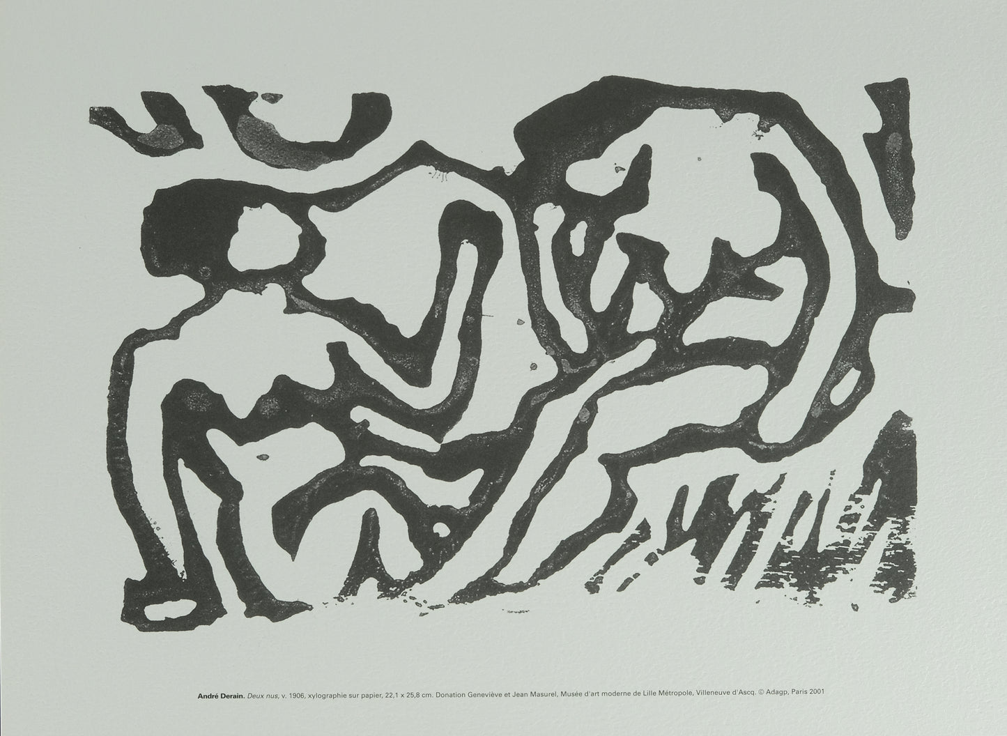 André DERAIN : Deux nus - Xylographie