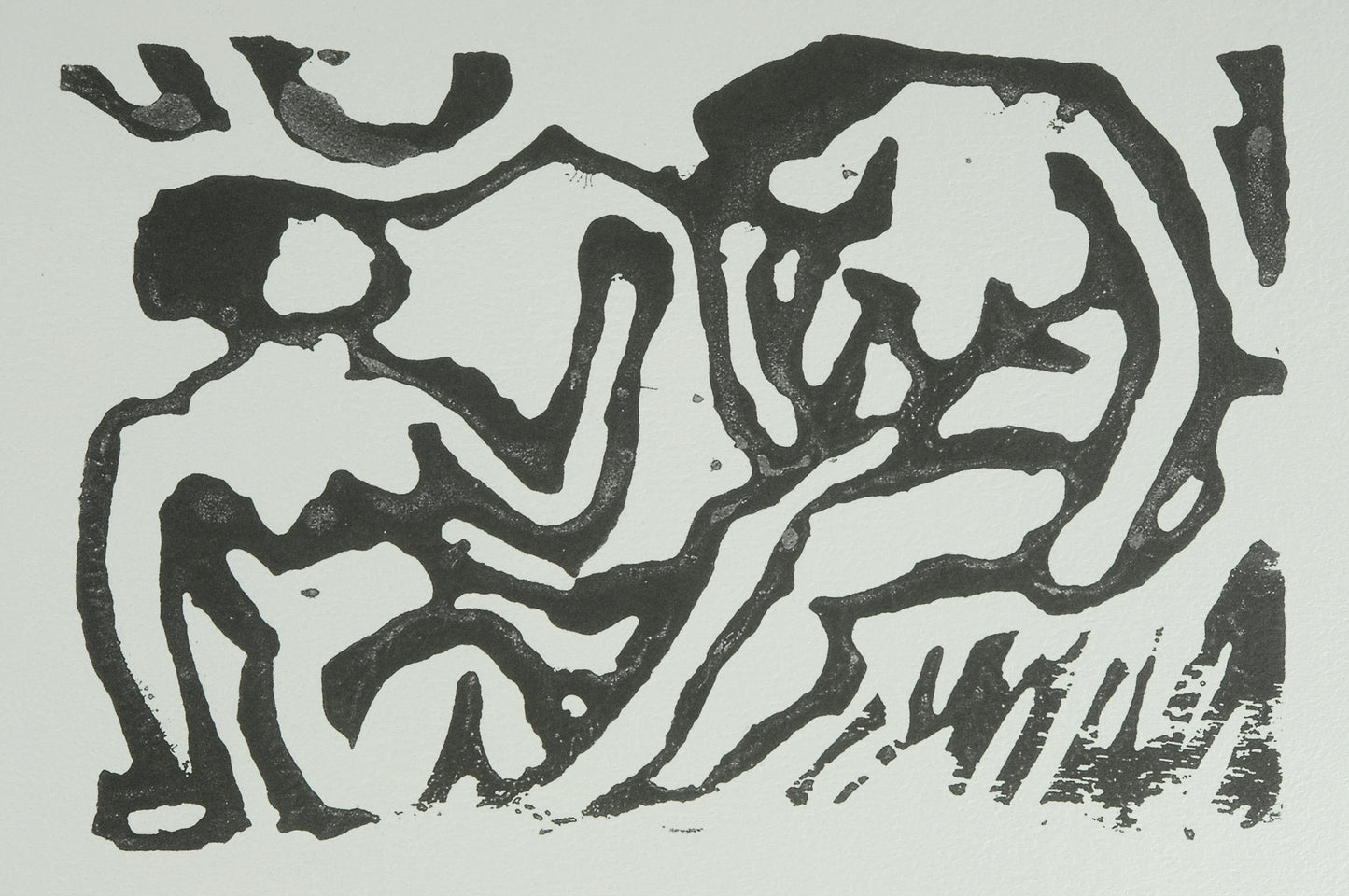 André DERAIN : Deux nus - Xylographie