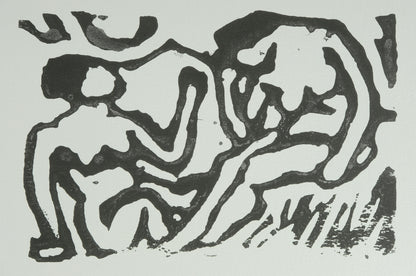 André DERAIN : Deux nus - Xylographie