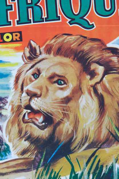 Walt DISNEY : Lion d'Afrique - Affiche originale en couleurs