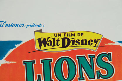Walt DISNEY : Lion d'Afrique - Affiche originale en couleurs