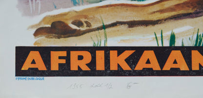 Walt DISNEY : Lion d'Afrique - Affiche originale en couleurs