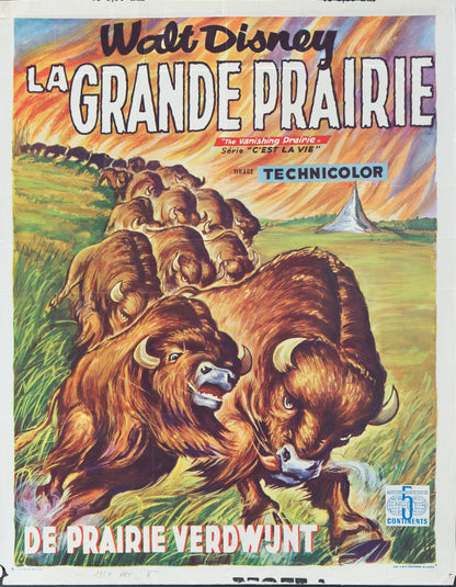 Walt DISNEY : La grande prairie - Affiche originale en couleurs