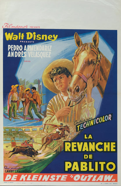 Walt DISNEY : La revanche de Pablito - Affiche originale en couleurs