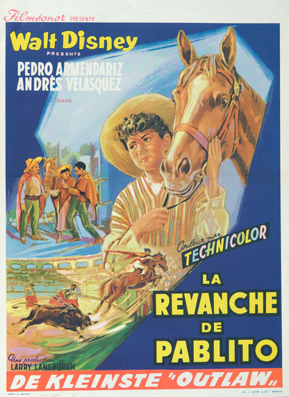 Walt DISNEY : La revanche de Pablito - Affiche originale en couleurs