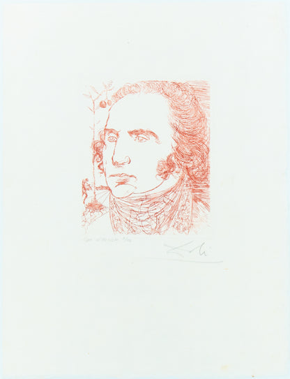 Salvador DALI : George WASHINGTON - Gravure originale signée