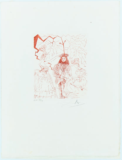 Salvador DALI : Benjamin FRANKLIN - Gravure originale signée