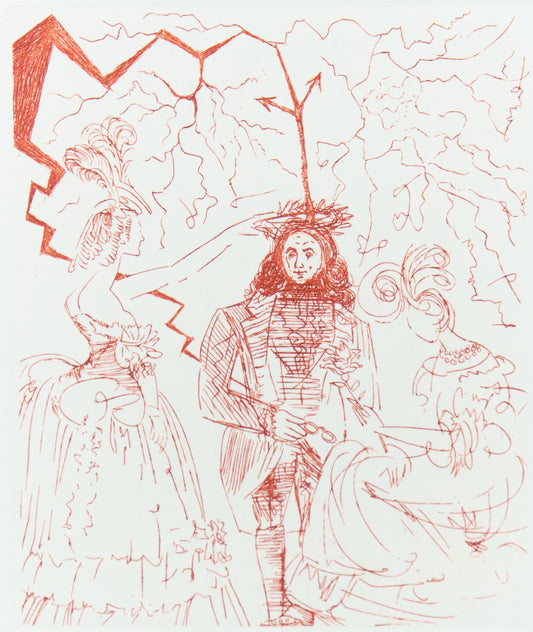 Salvador DALI : Benjamin FRANKLIN - Gravure originale signée