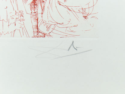 Salvador DALI : Benjamin FRANKLIN - Gravure originale signée