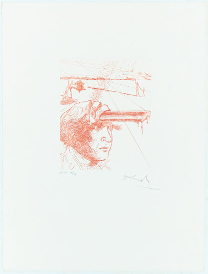 Salvador DALI : Thomas EDISON - Gravure originale signée