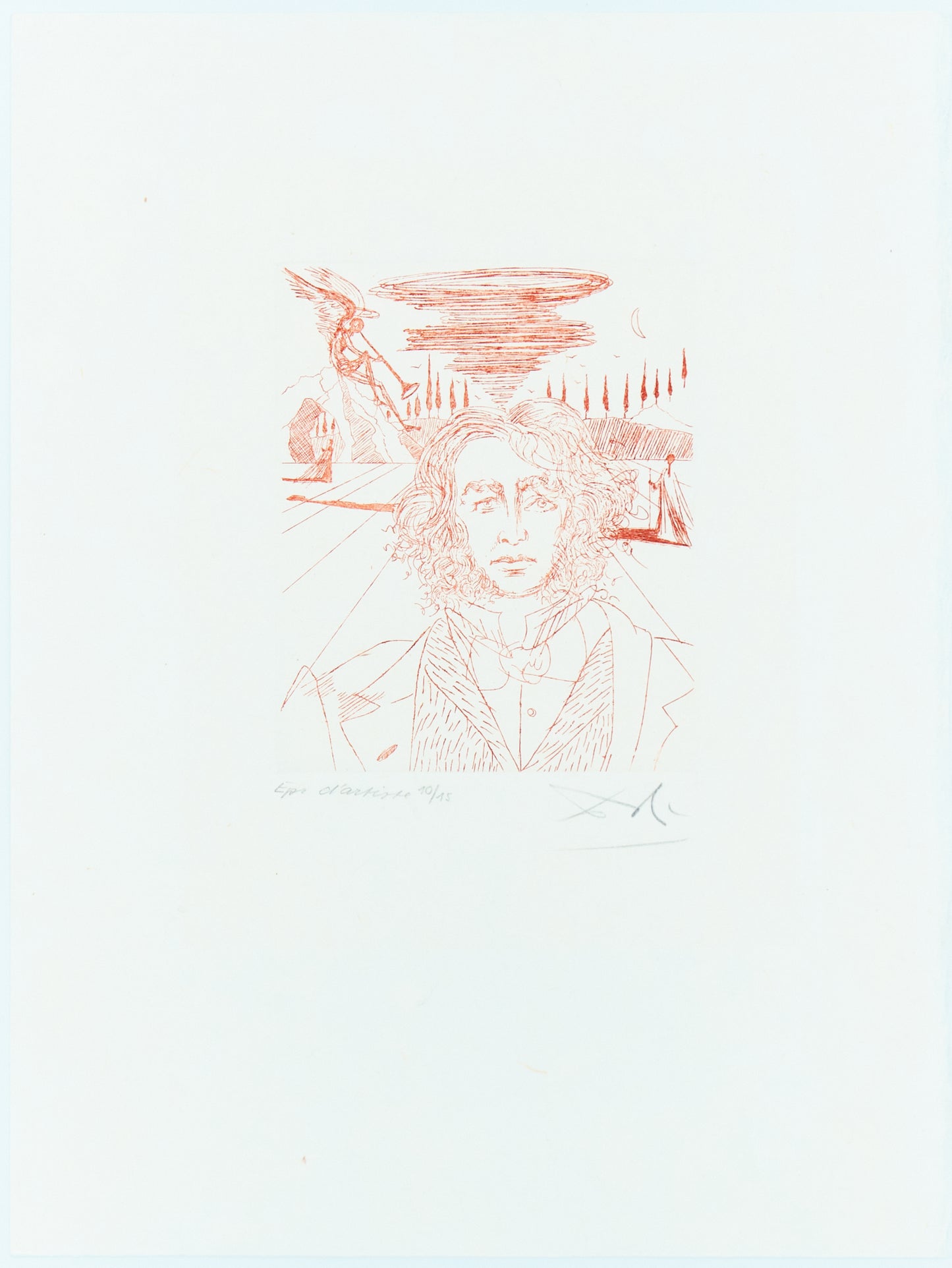 Salvador DALI : LONGFELLOW - Gravure originale signée