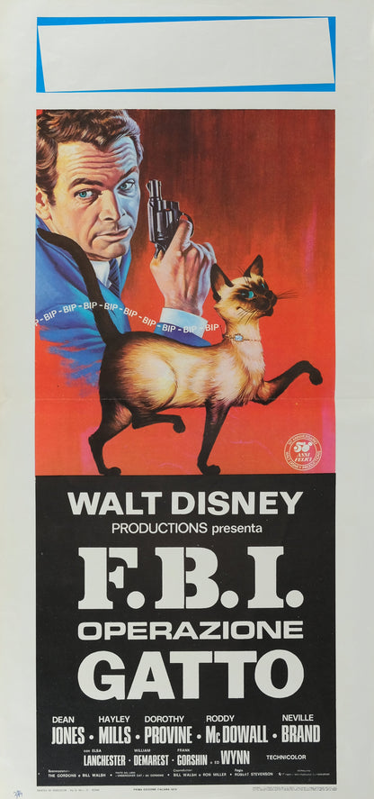 Walt DISNEY : FBI Operazione Gatto - Affiche originale en couleurs