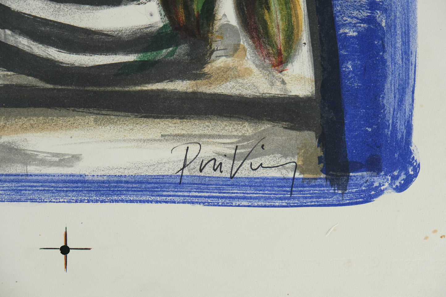 Franz PRIKING : Nature morte au bouquet de fleurs - Lithographie originale signée