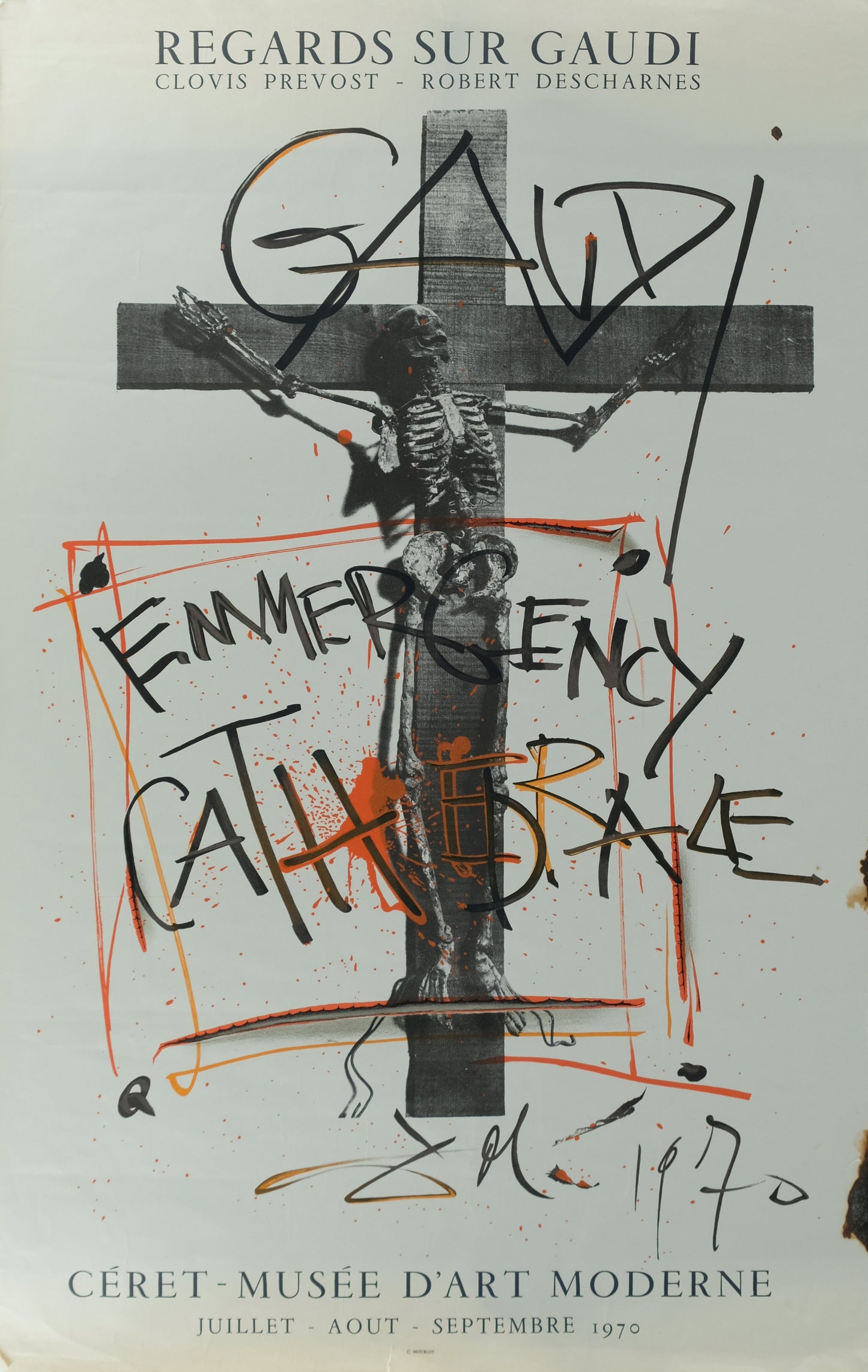 Salvador DALI : Emergency Cathedrale : Gaudi - Lithographie originale signée