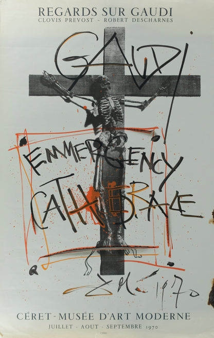 Salvador DALI : Emergency Cathedrale : Gaudi - Lithographie originale signée