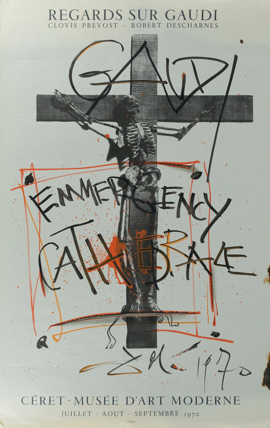 Salvador DALI : Emergency Cathedrale : Gaudi - Lithographie originale signée
