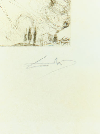 Salvador DALI : Père Noël - Gravure originale signée