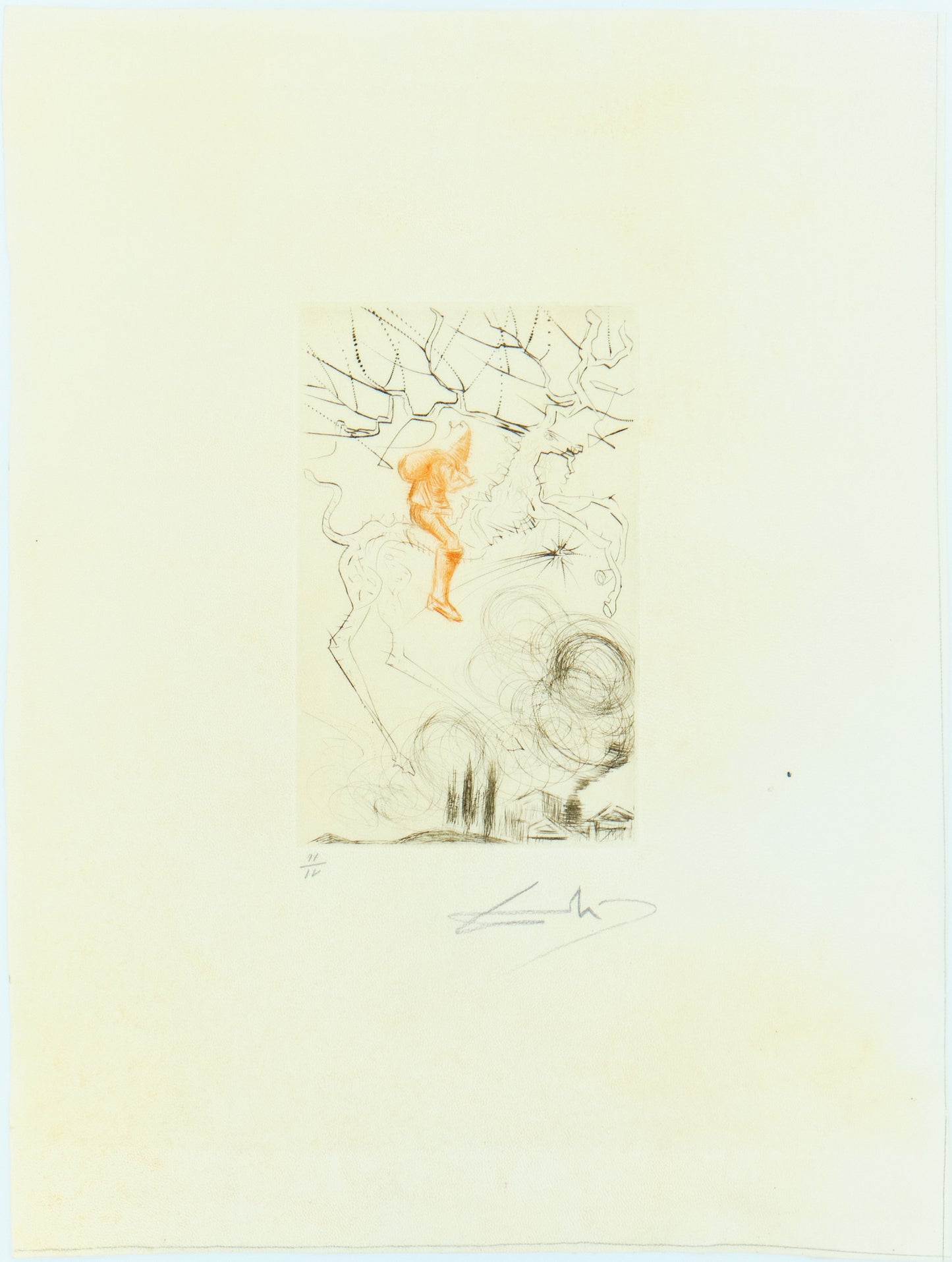 Salvador DALI : Père Noël - Gravure originale signée