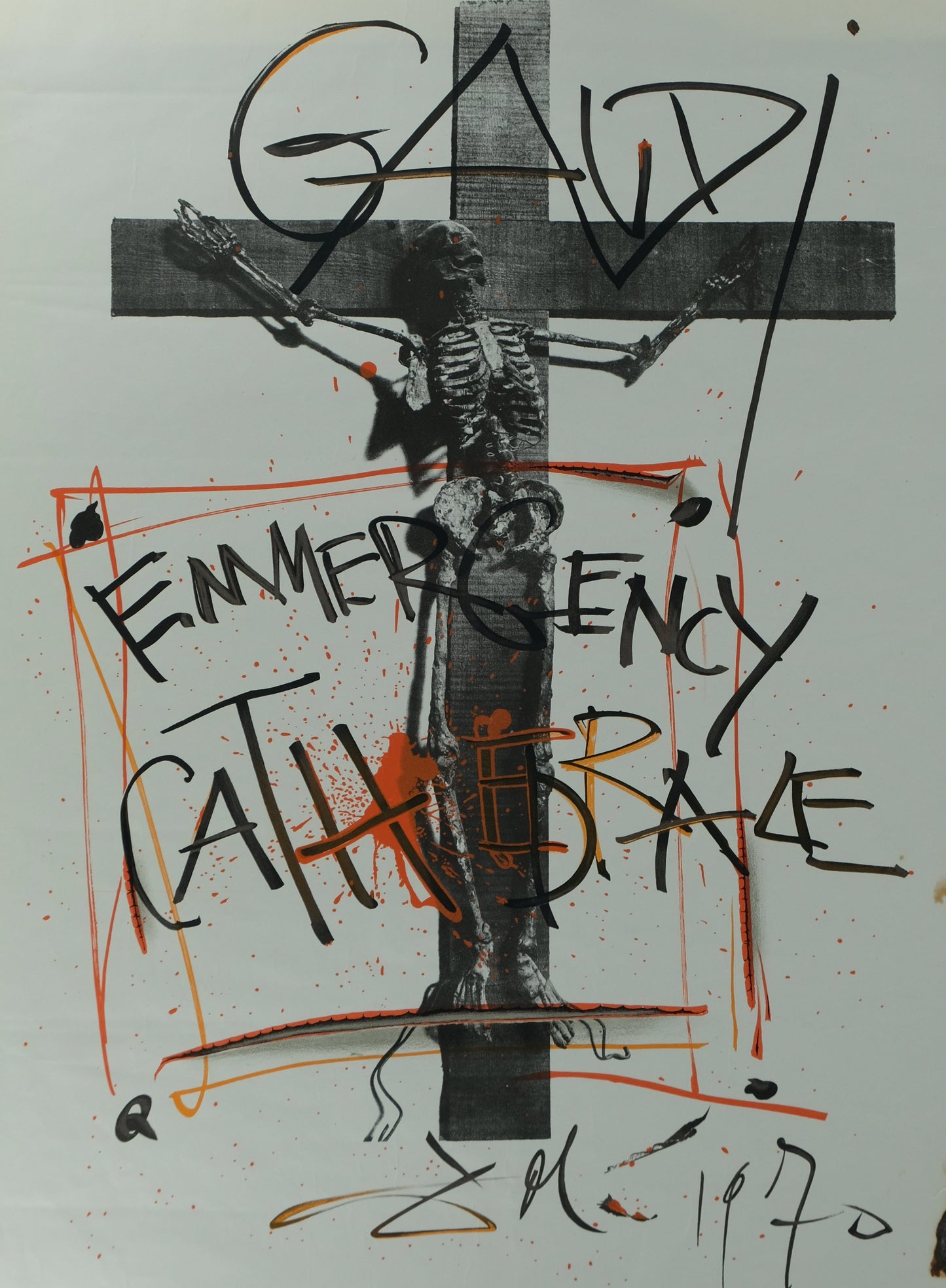 Salvador DALI : Emergency Cathedrale : Gaudi - Lithographie originale signée