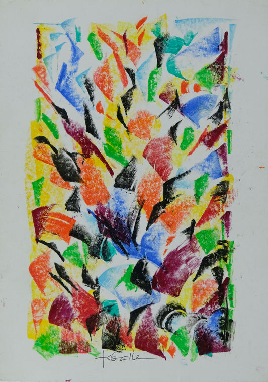 Françoise GALLE - Coucher d'ombres - Pastel signé