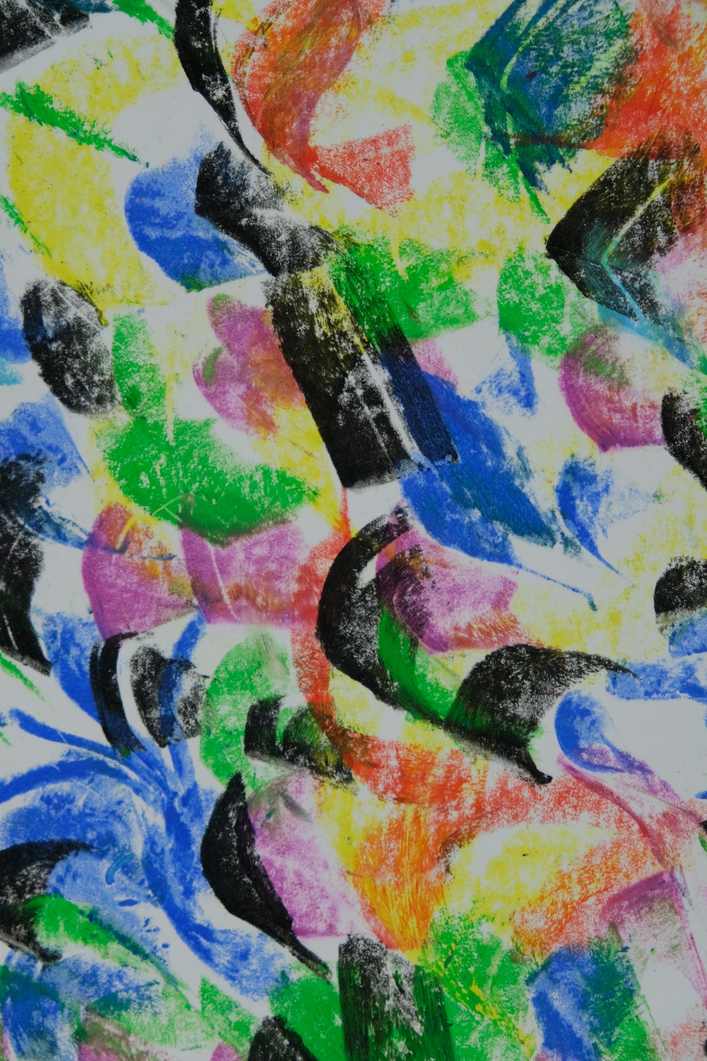 Françoise GALLE - Nuée de couleurs - Pastel signé