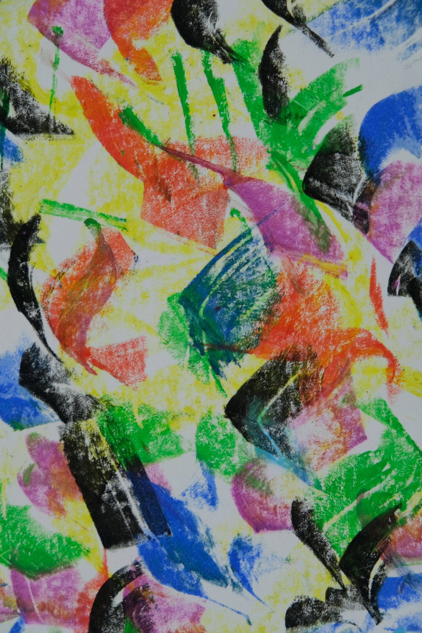 Françoise GALLE - Nuée de couleurs - Pastel signé